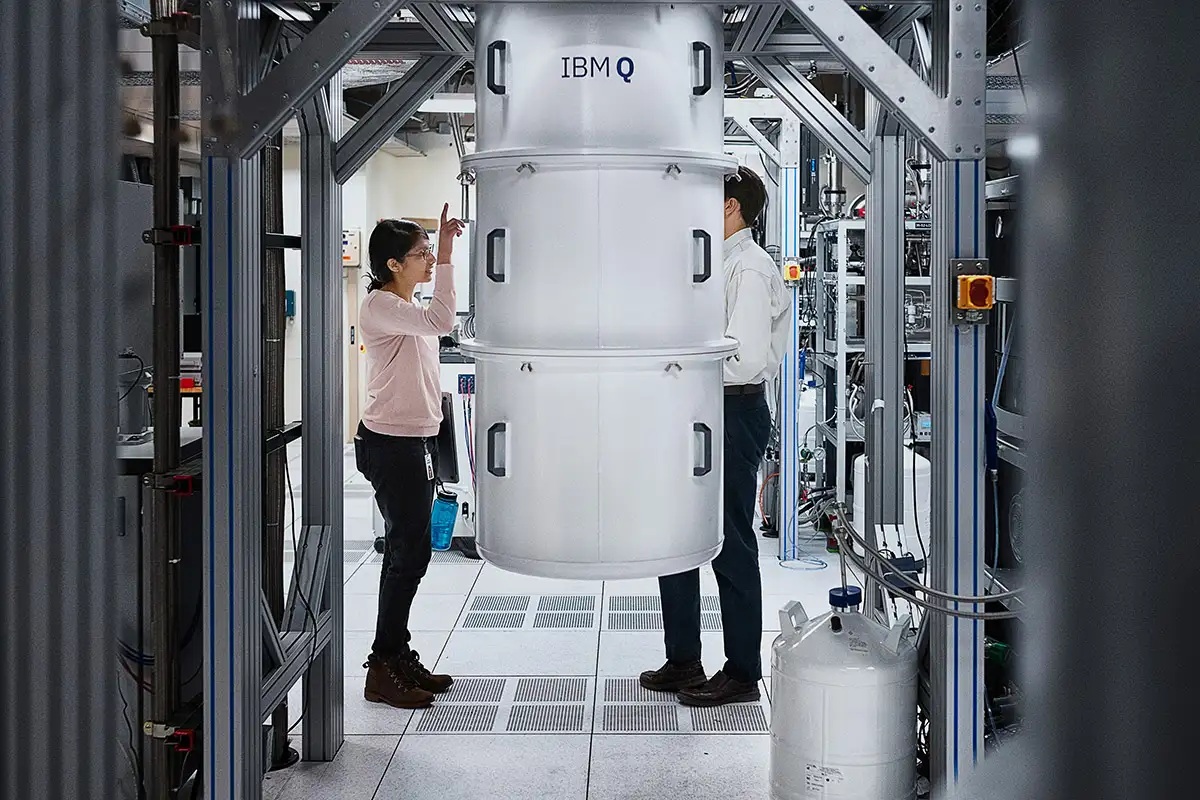The IBM Q System One quantum computer at IBMs research facility in New York